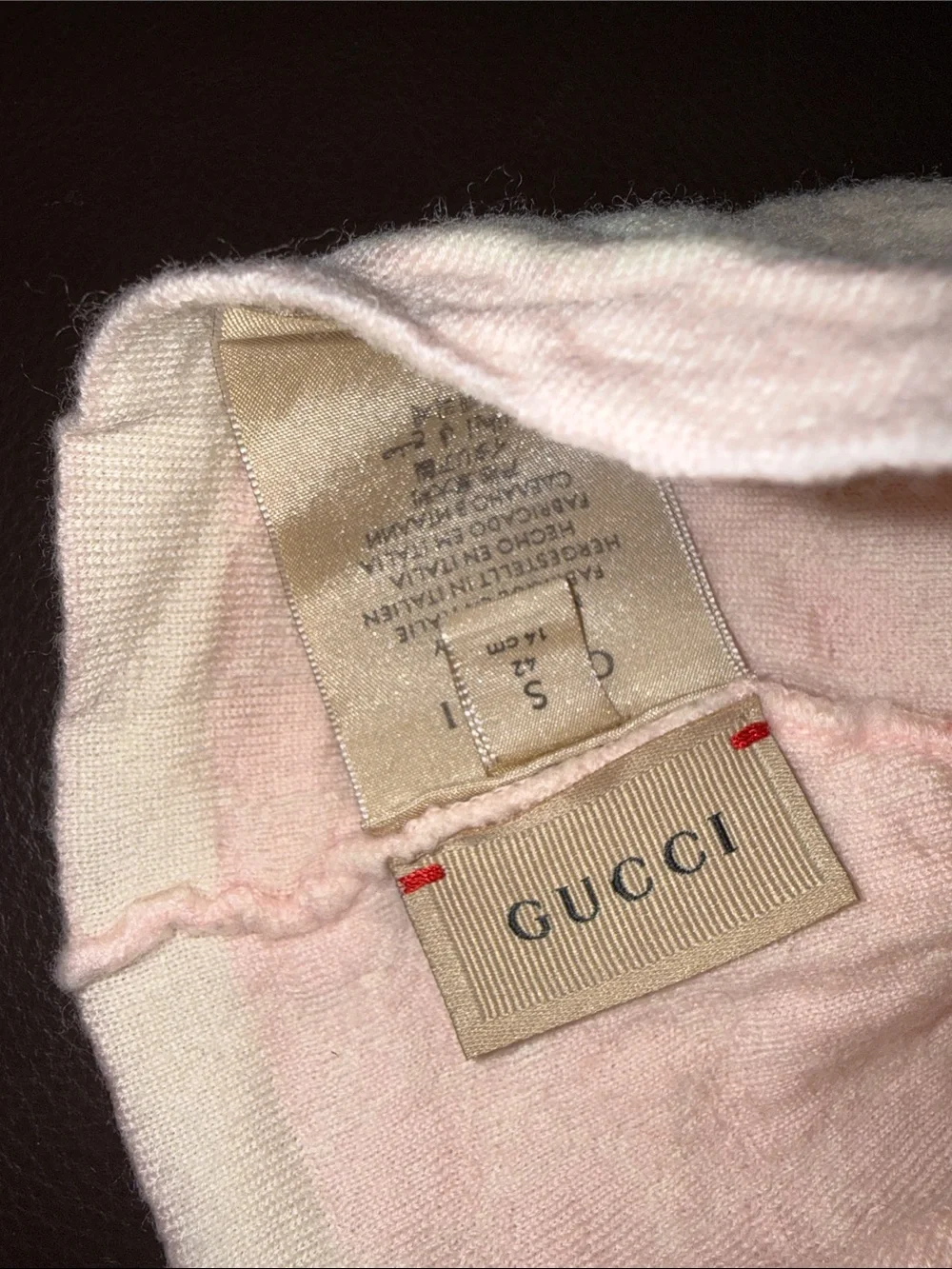 Gucci GG logo baby girl wool beanie hat 0-6 months